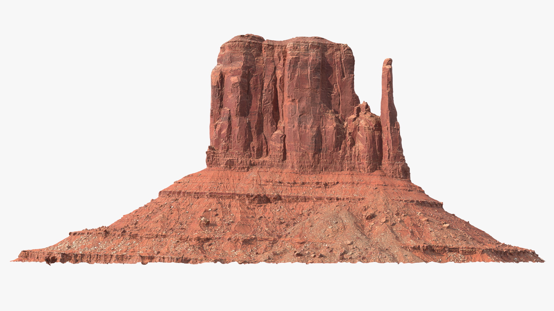 Monument Valley Mitten Buttes Rock Formation 3D model