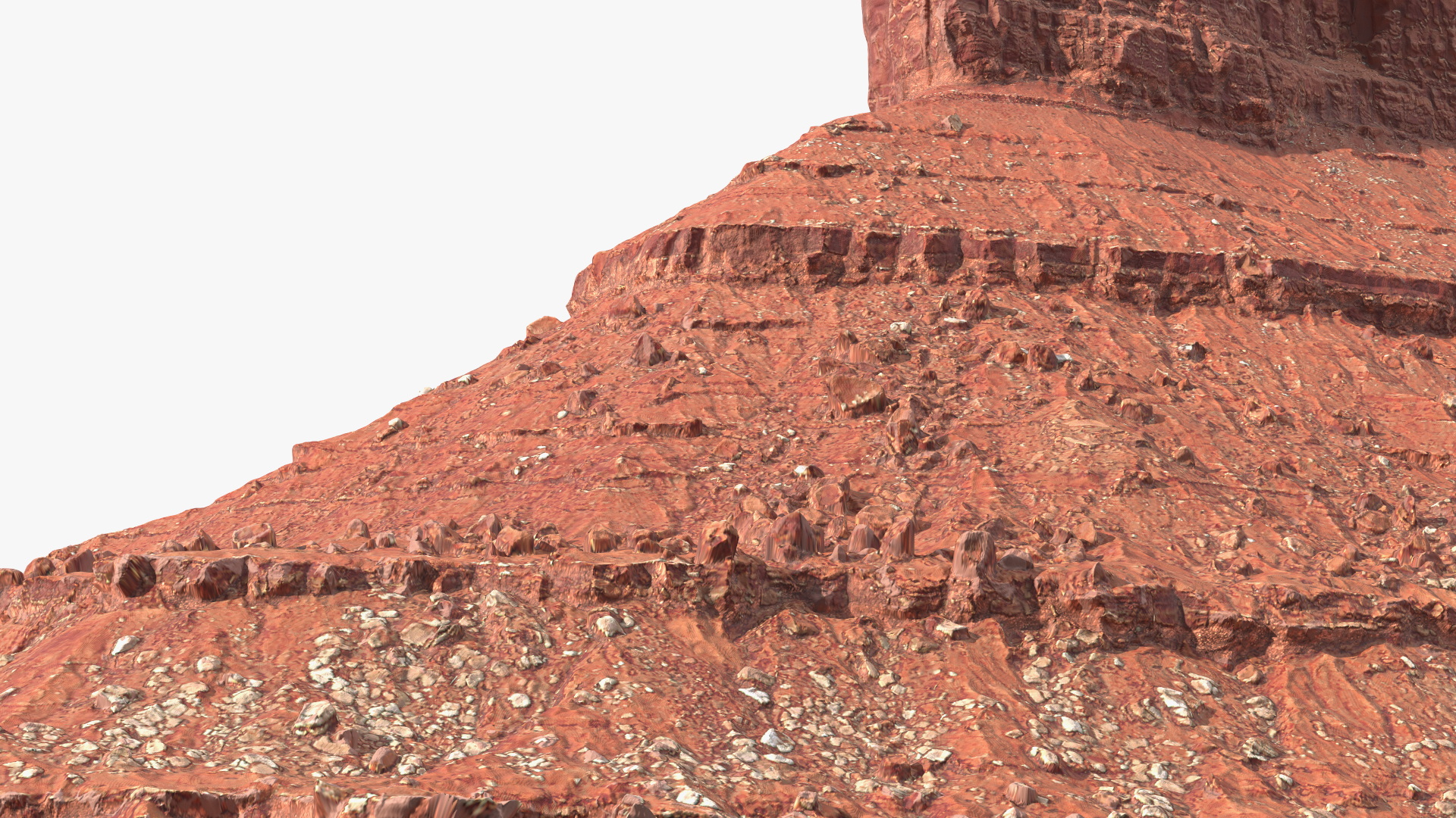 Monument Valley Mitten Buttes Rock Formation 3D model