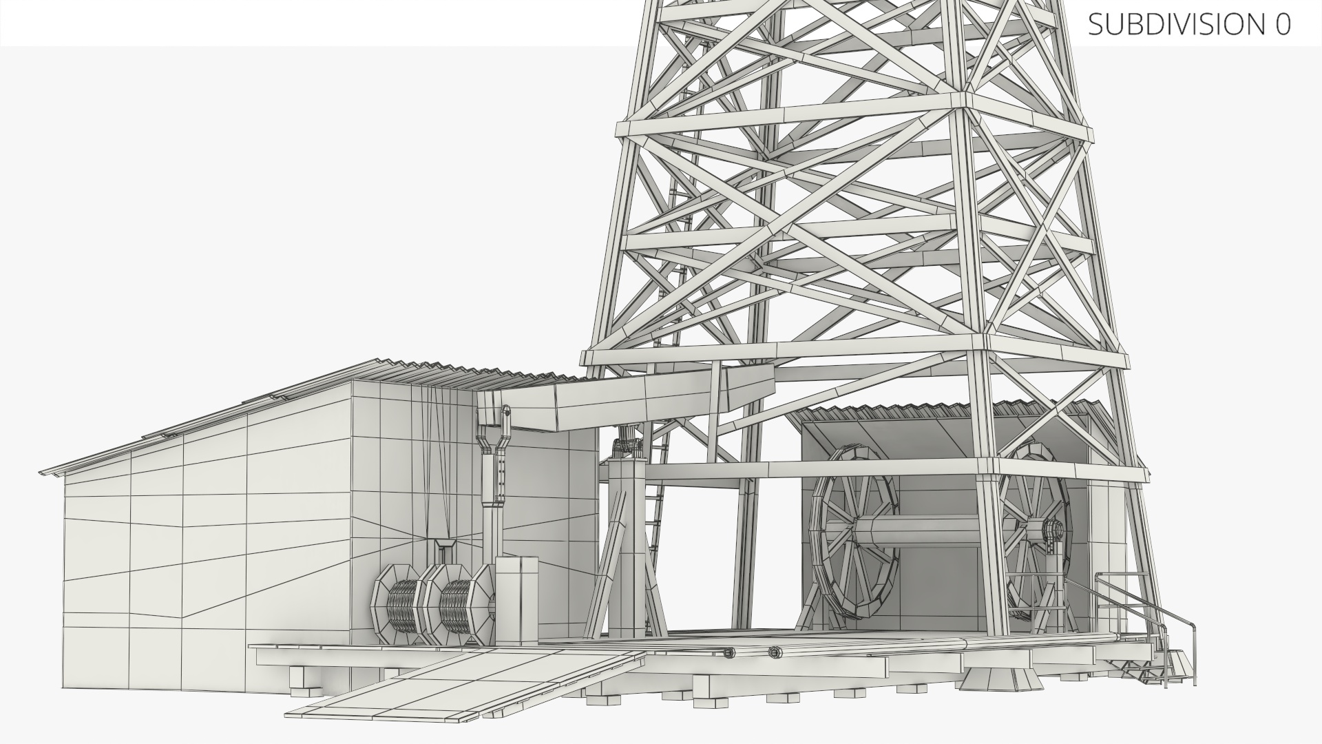 Timber Oil Derrick on Platform Brown Old - view 6