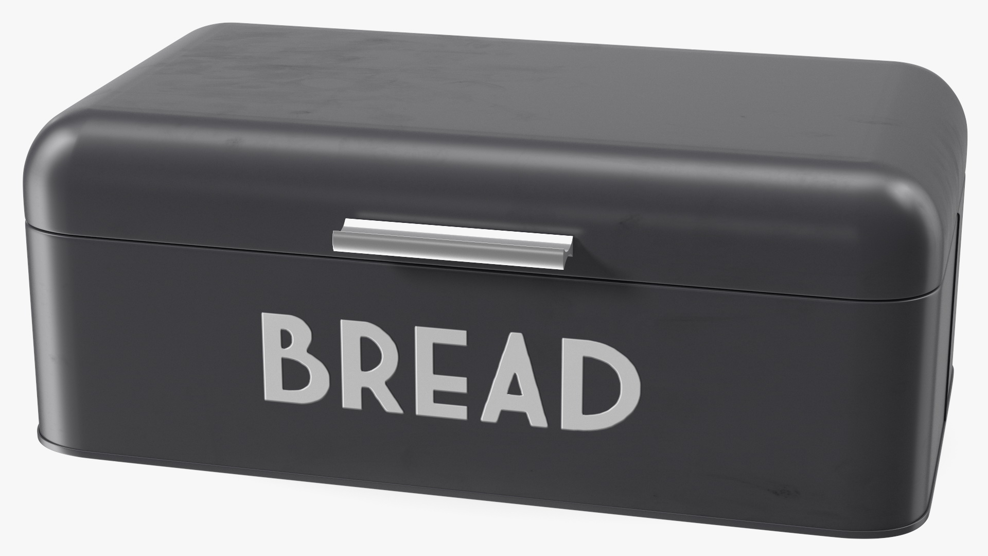 3D Metal Bread Bin Black