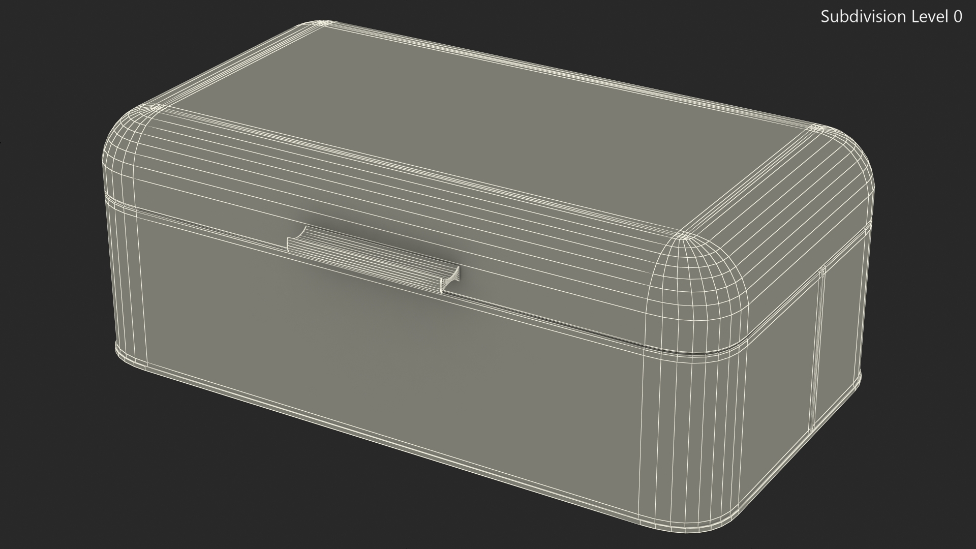 3D Metal Bread Bin Black
