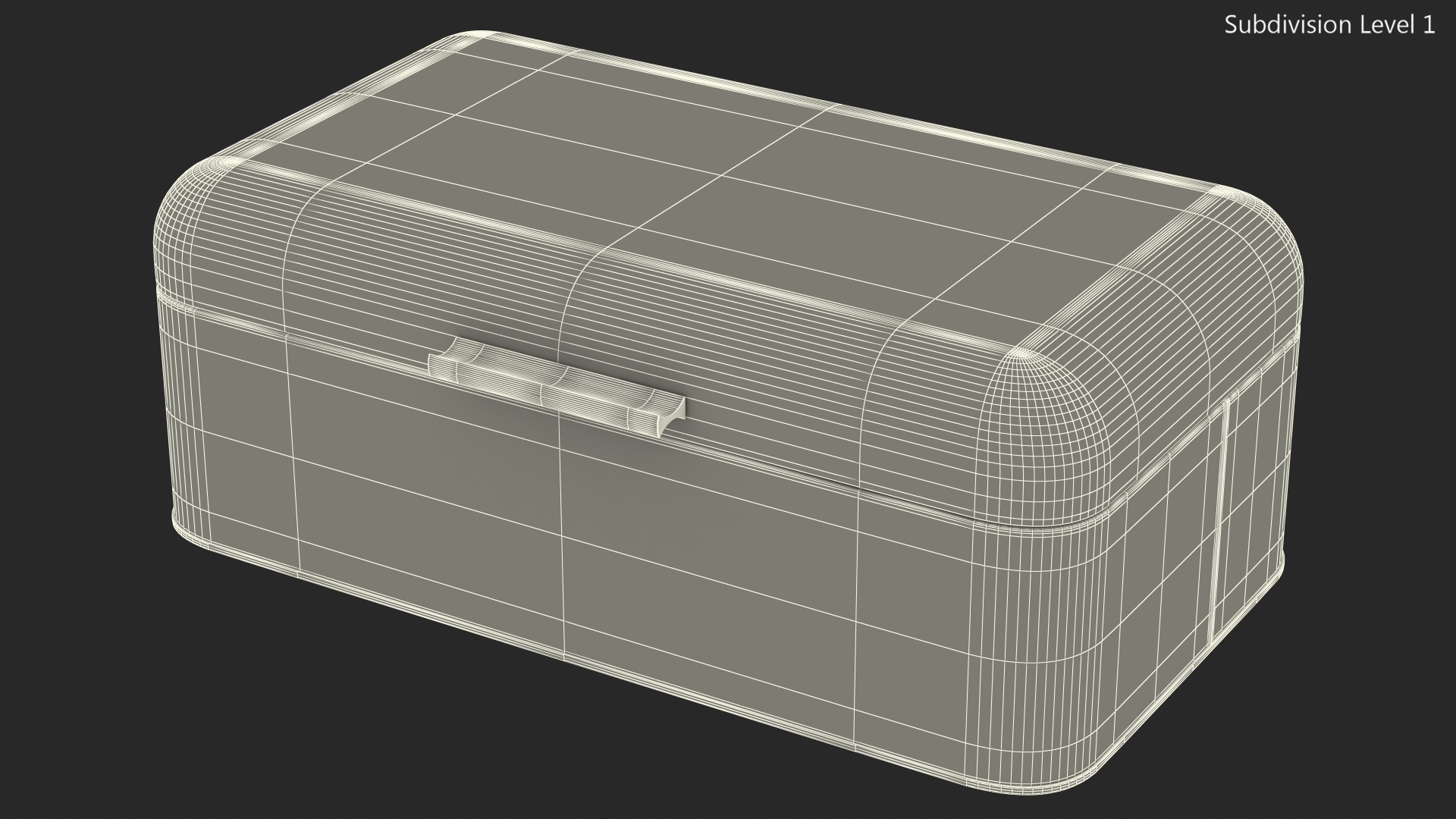 3D Metal Bread Bin Black