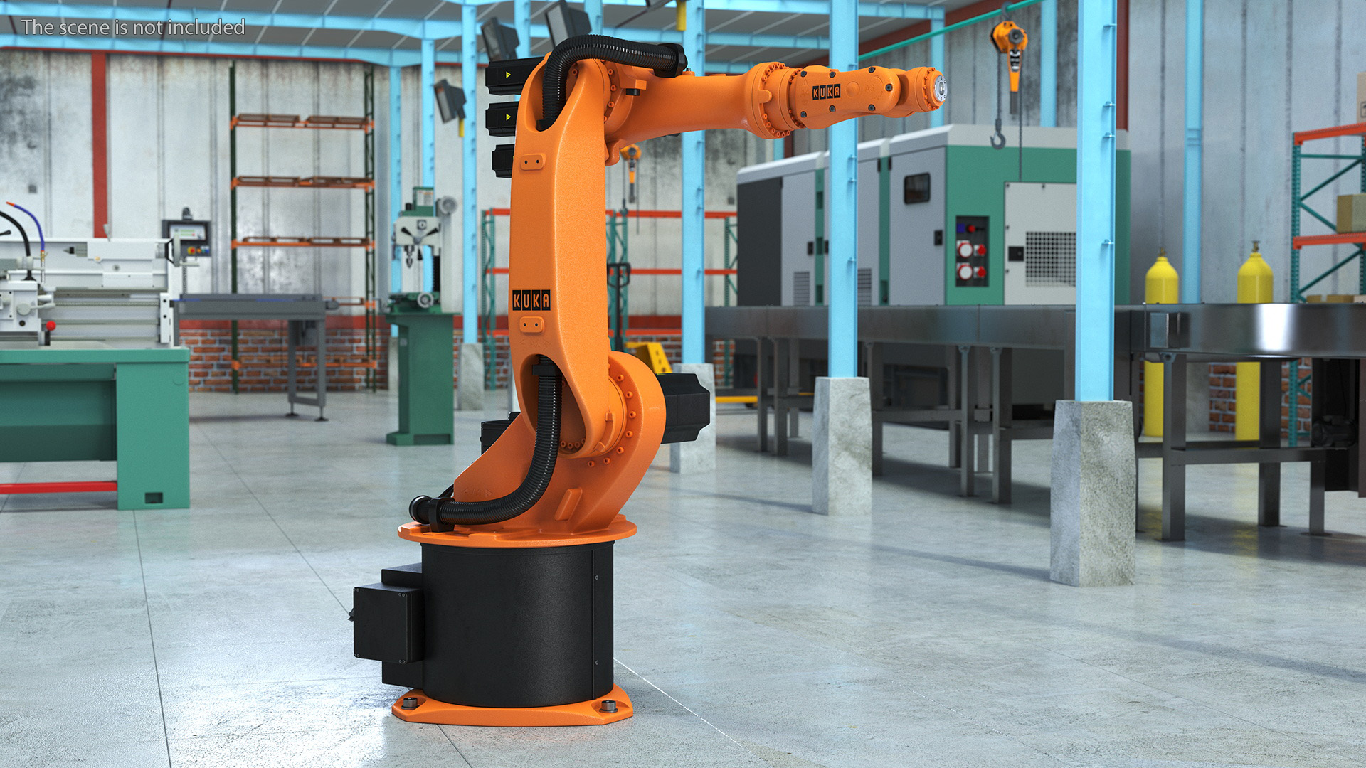 3D model Low Payload Robot Arm Kuka KR 6 2 Rigged