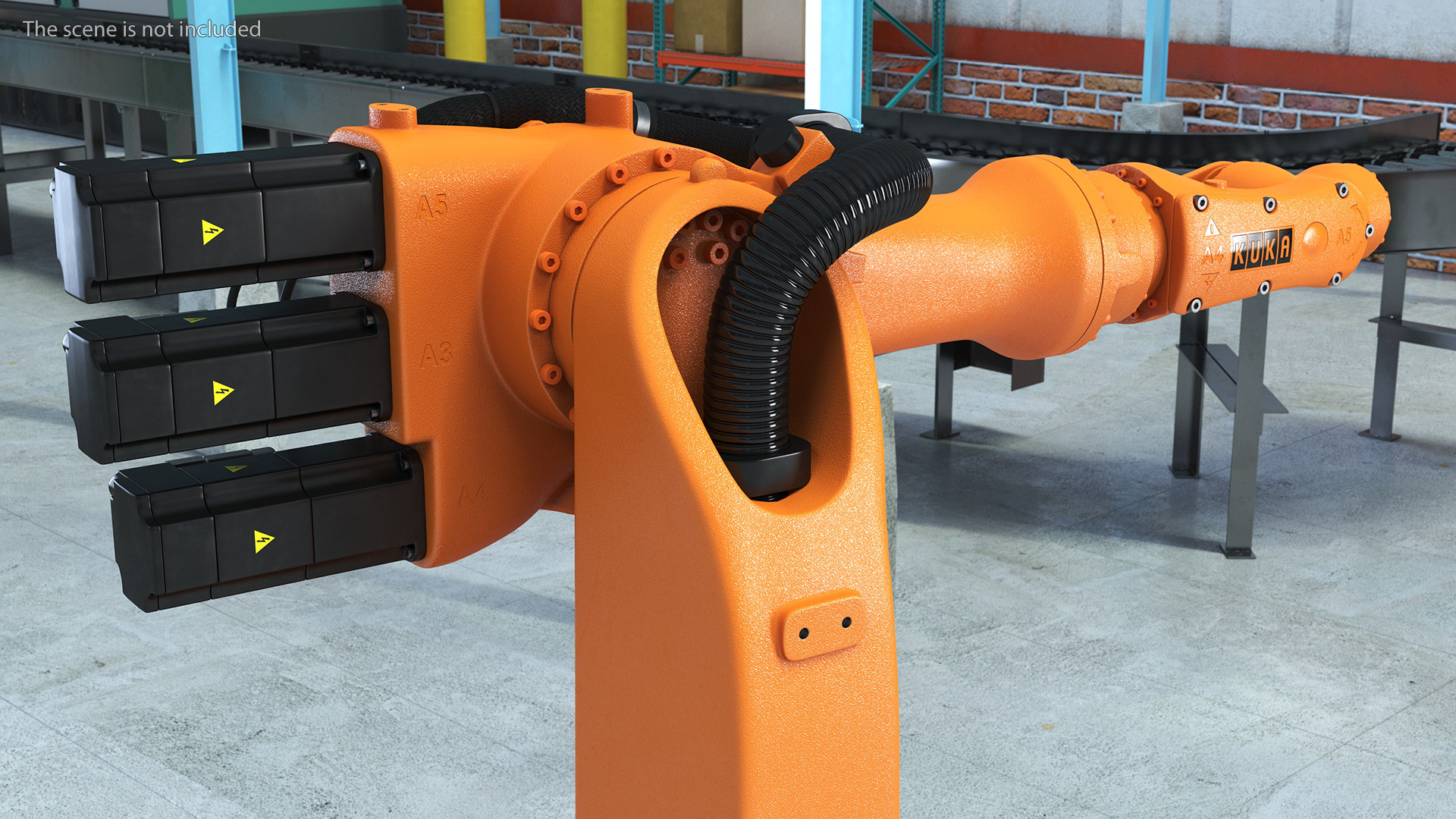 3D model Low Payload Robot Arm Kuka KR 6 2 Rigged