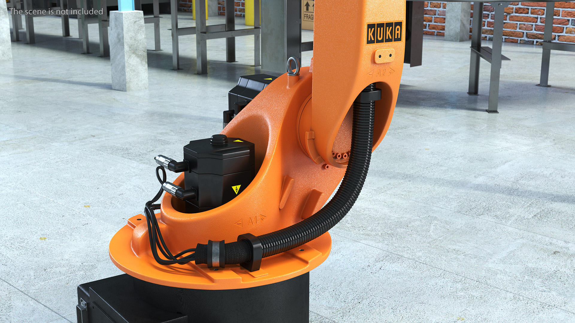 3D model Low Payload Robot Arm Kuka KR 6 2 Rigged