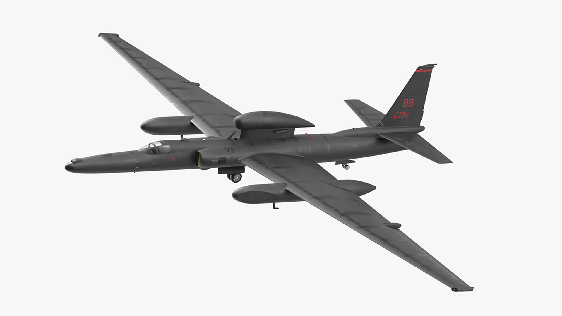 Lockheed U_2 Dragon Lady Aircraft Rigged for Maya 3D model