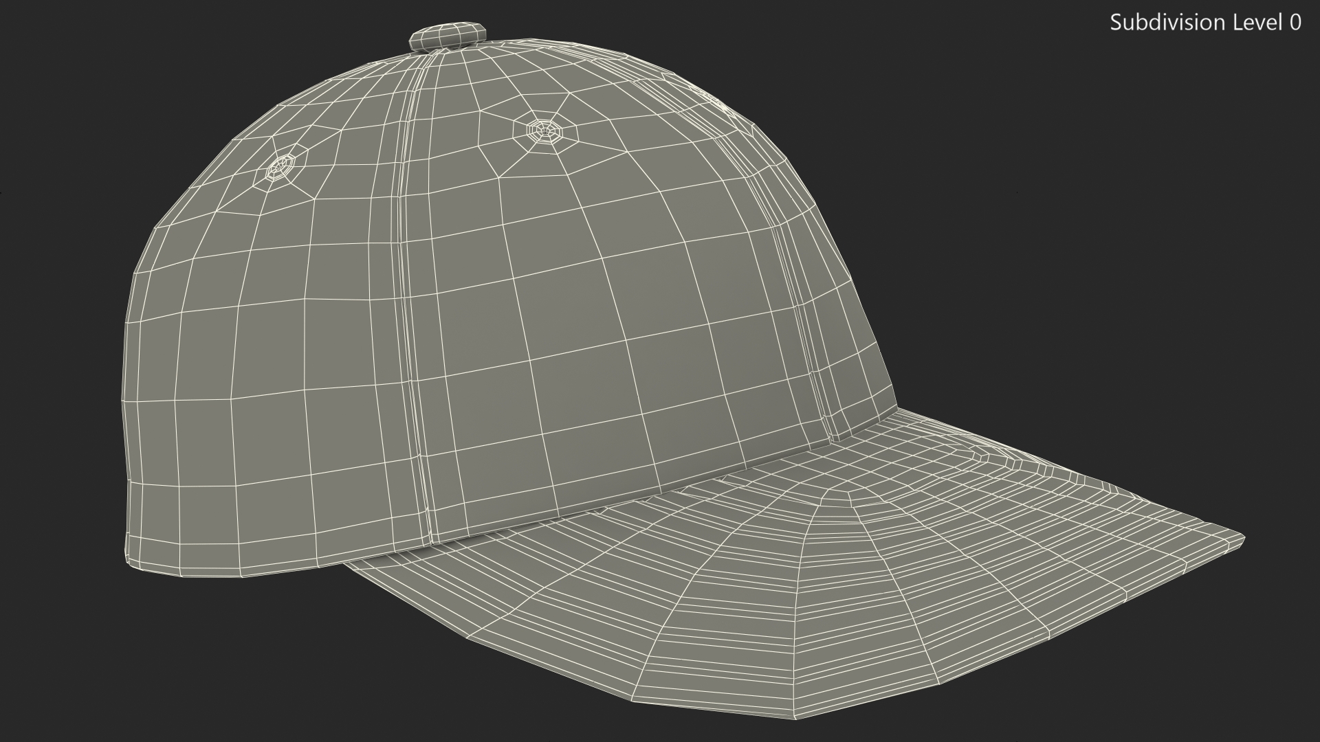 Baseball Cap Denim Green 3D model