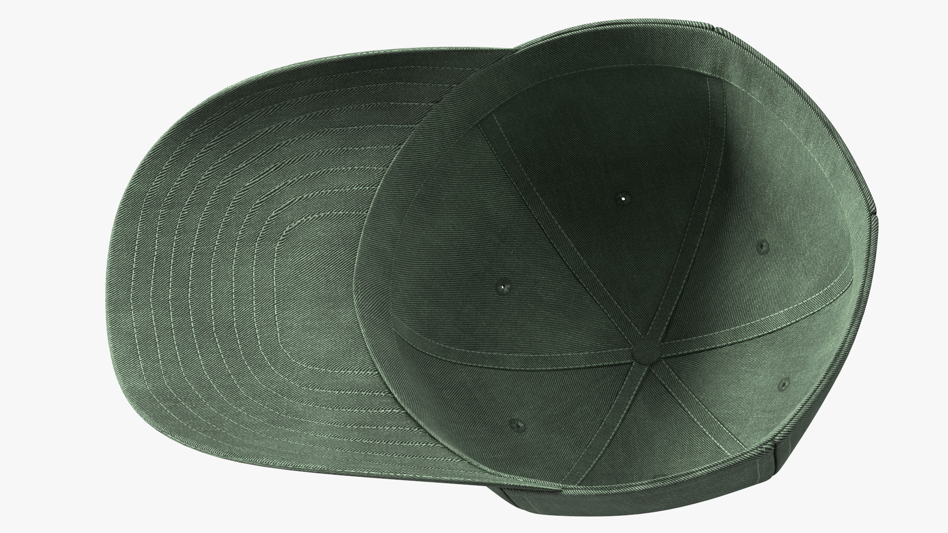 Baseball Cap Denim Green 3D model