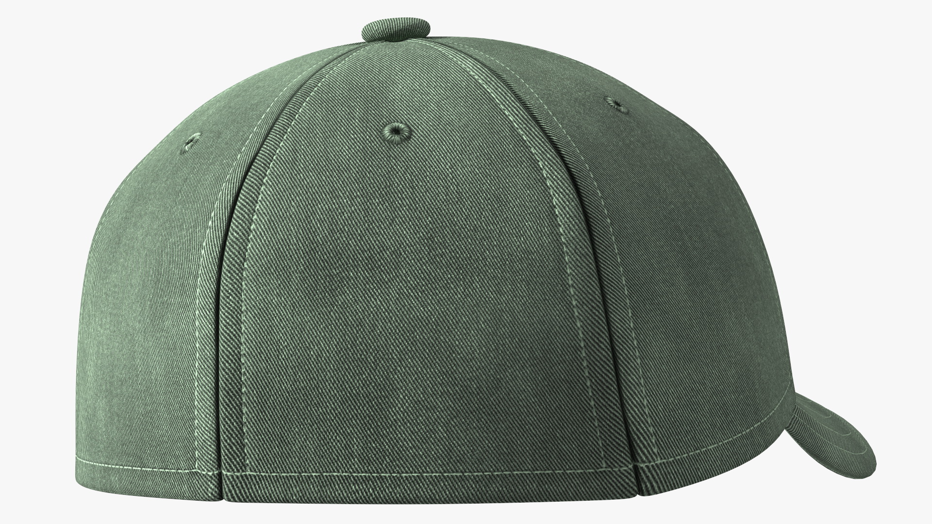 Baseball Cap Denim Green 3D model