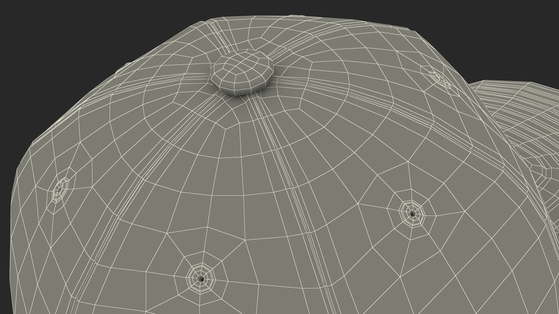 Baseball Cap Denim Green 3D model
