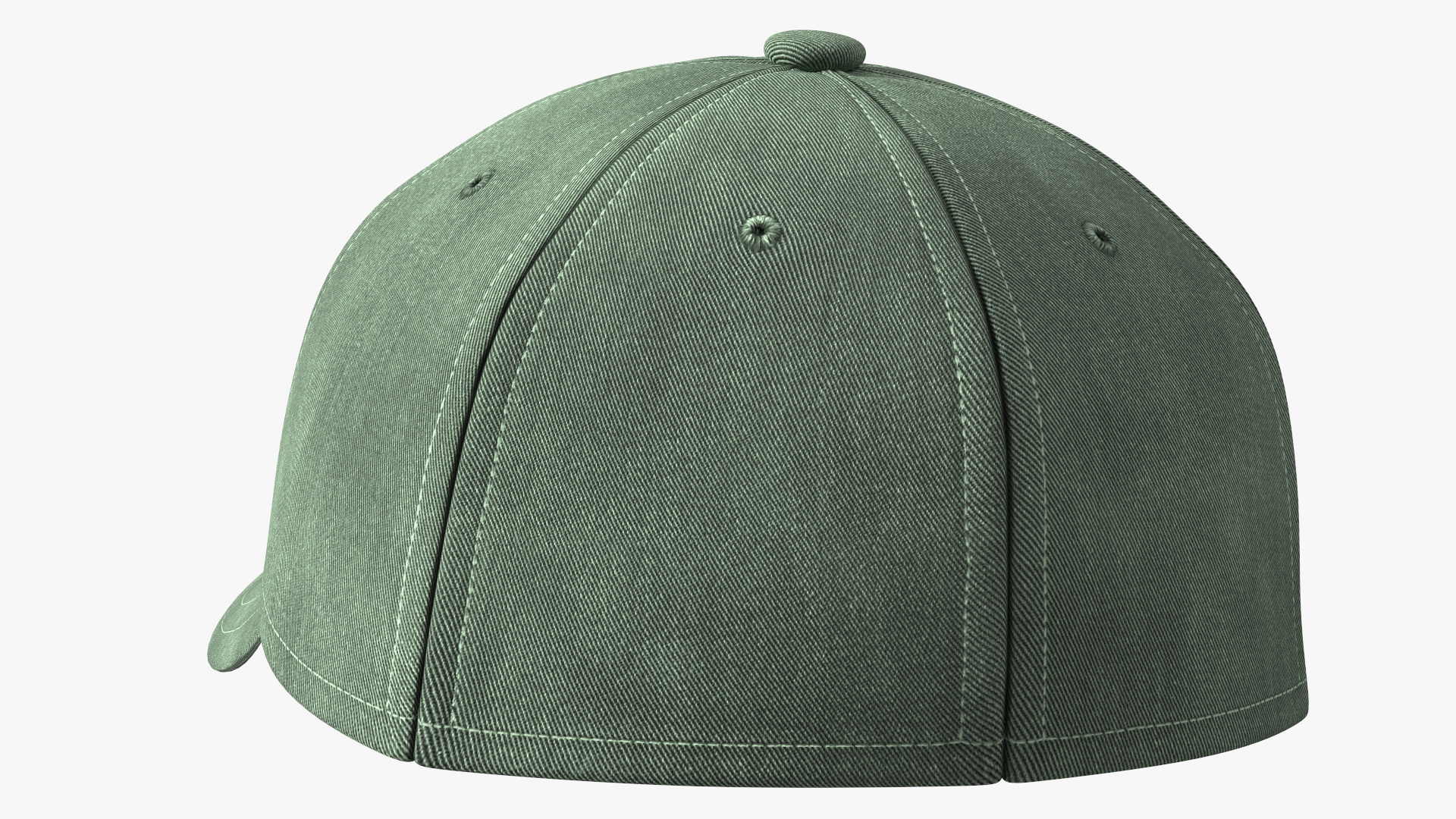 Baseball Cap Denim Green 3D model