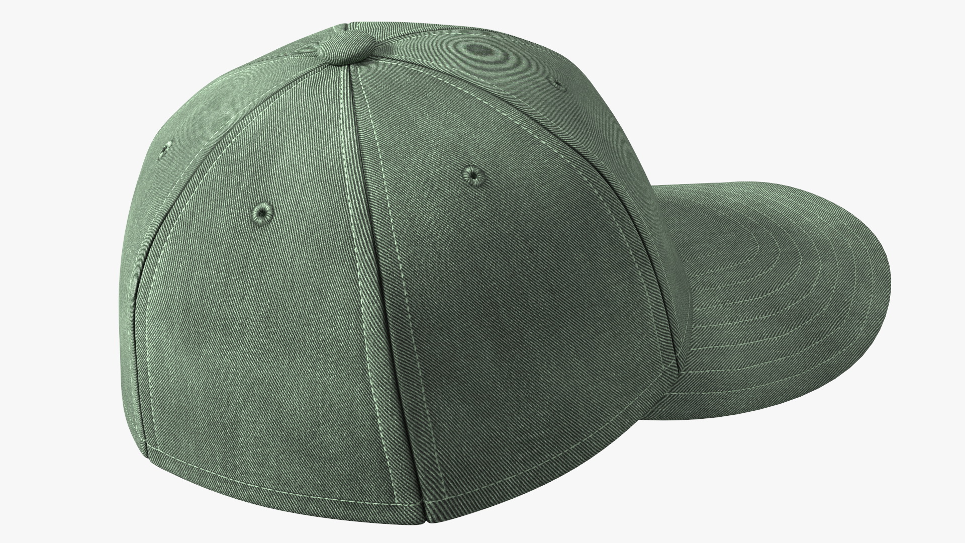 Baseball Cap Denim Green 3D model
