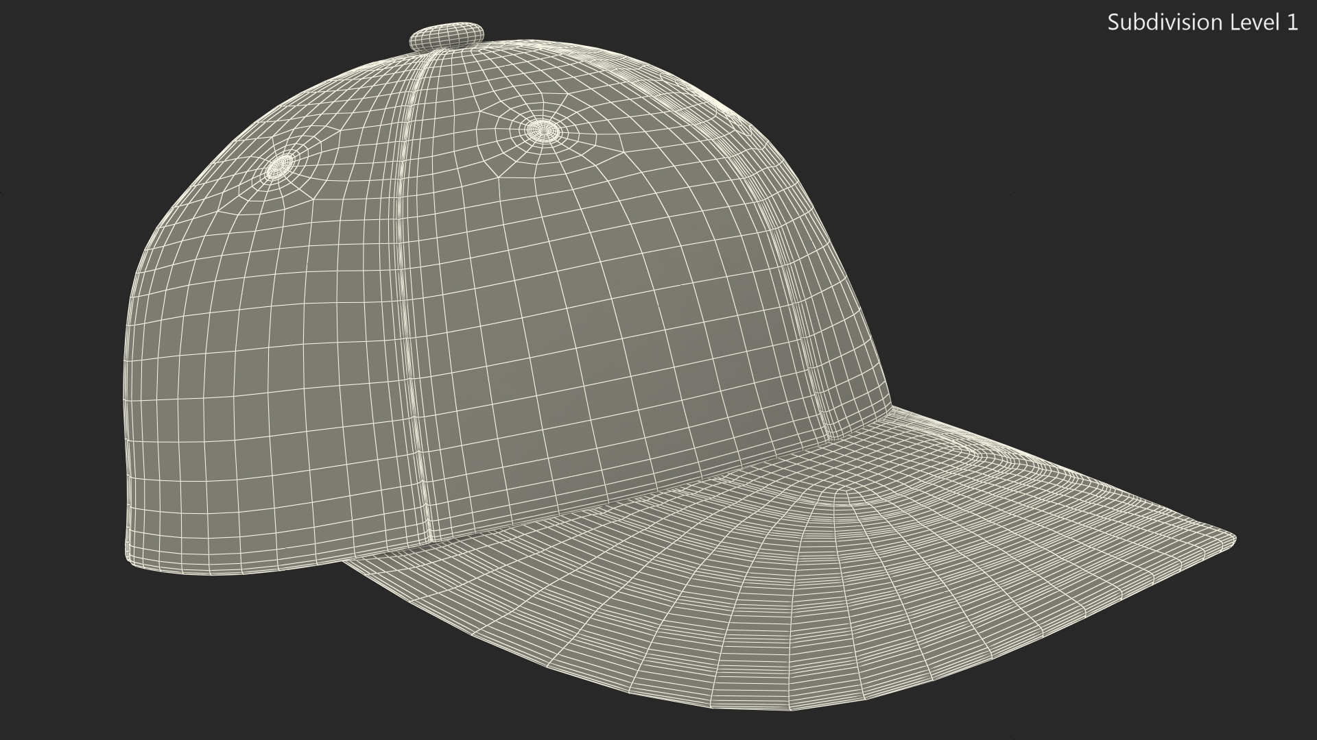 Baseball Cap Denim Green 3D model