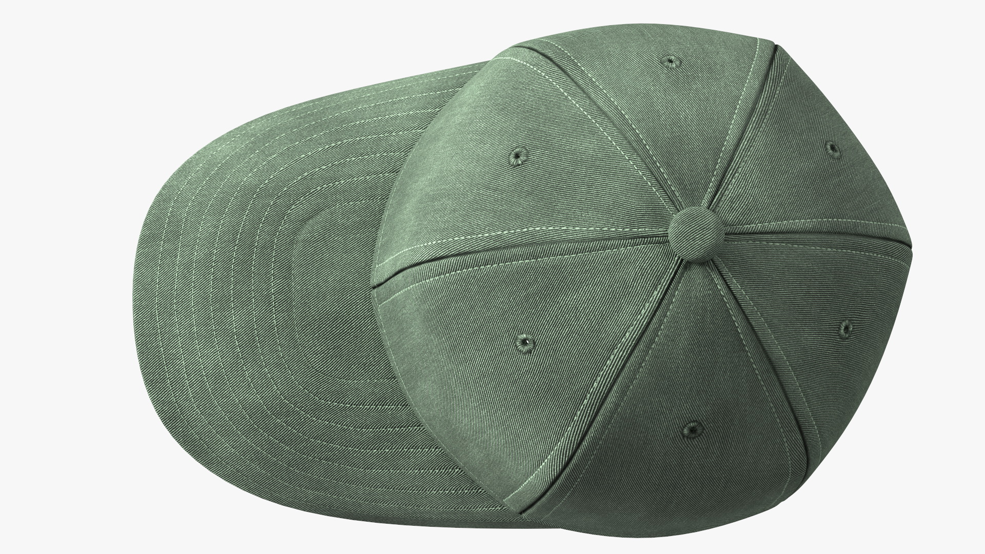 Baseball Cap Denim Green 3D model