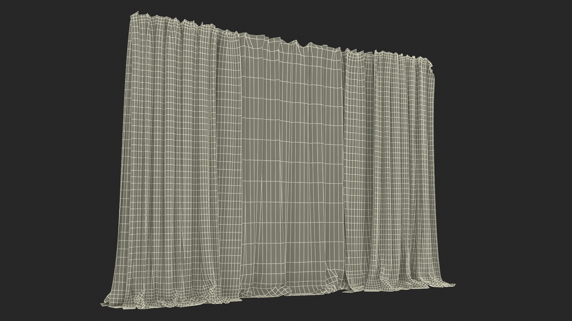 Sheer Window Curtains White 3D