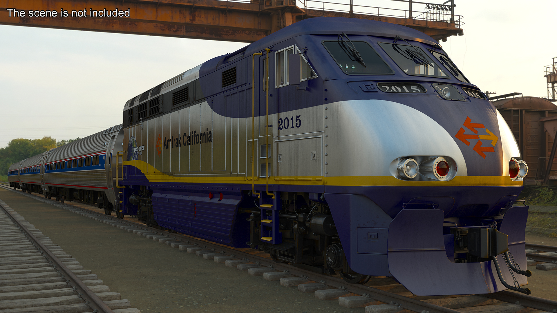 3D Passenger Train Amtrak California model