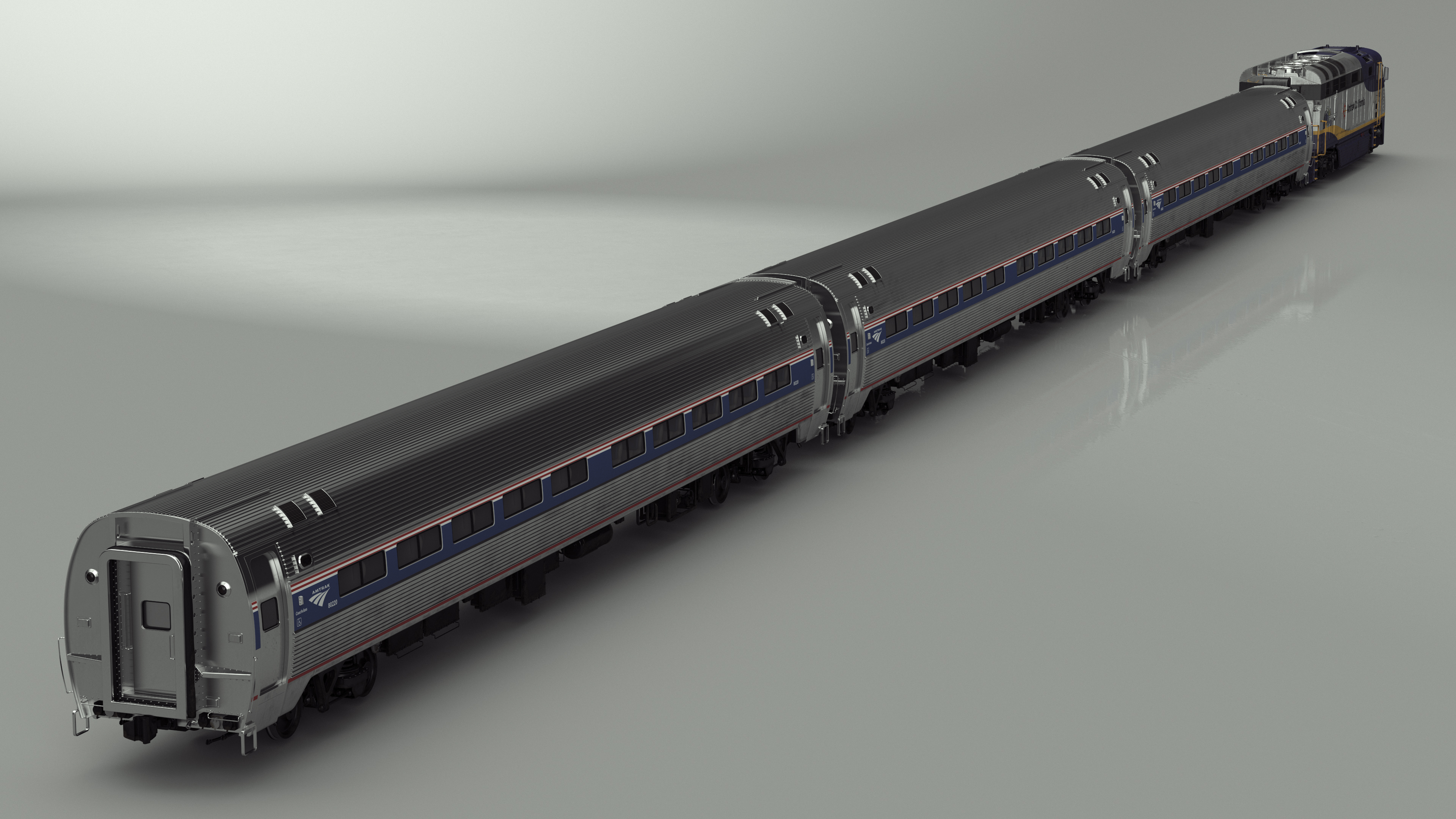 3D Passenger Train Amtrak California model