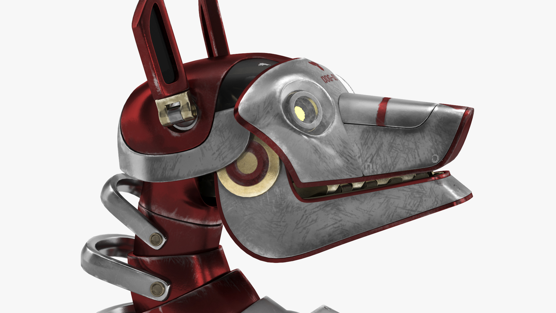3D Futuristic Robotic Dog Concept Sitting Pose model