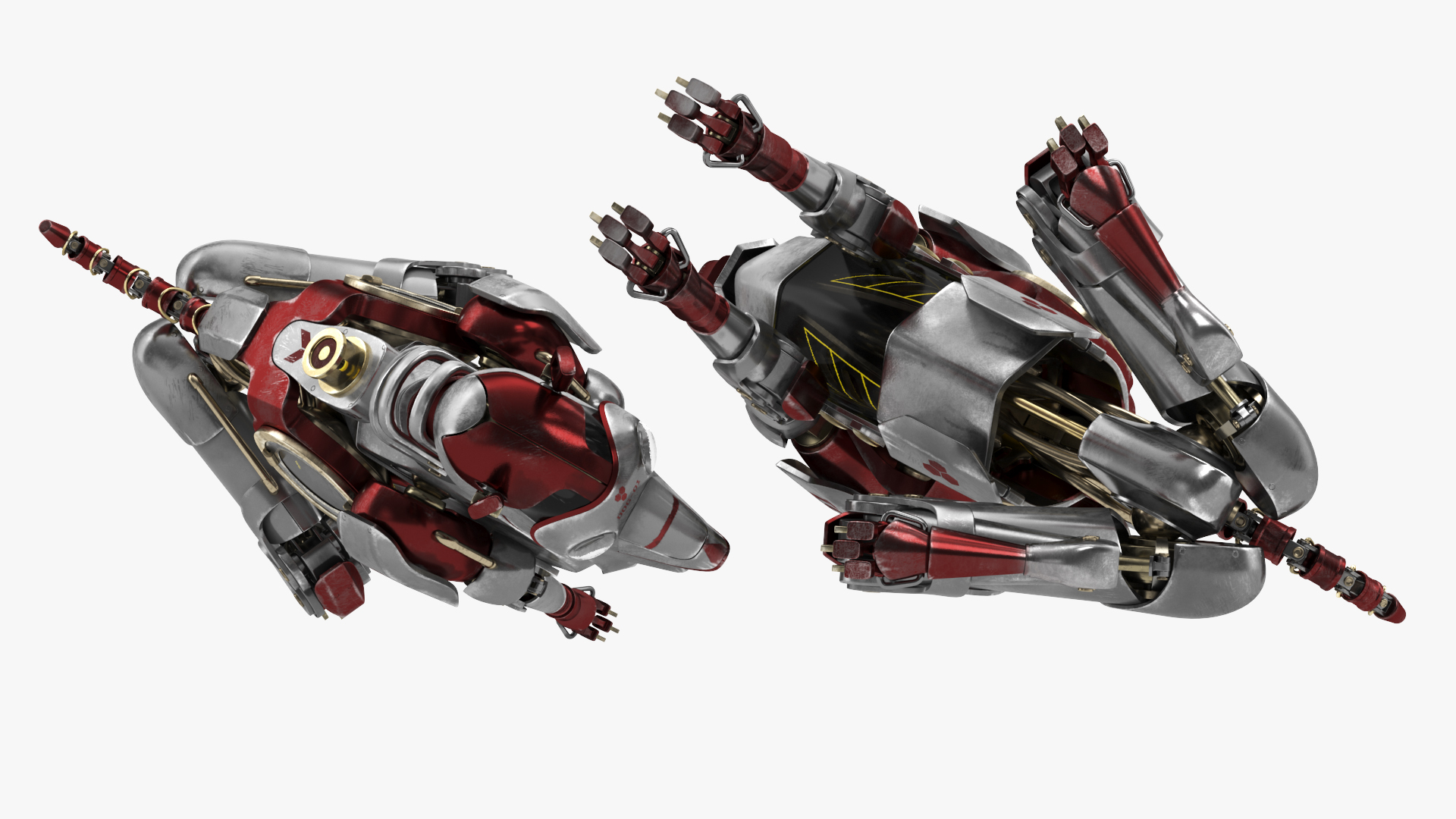3D Futuristic Robotic Dog Concept Sitting Pose model