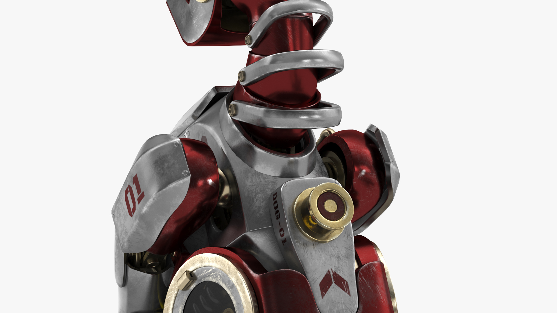 3D Futuristic Robotic Dog Concept Sitting Pose model