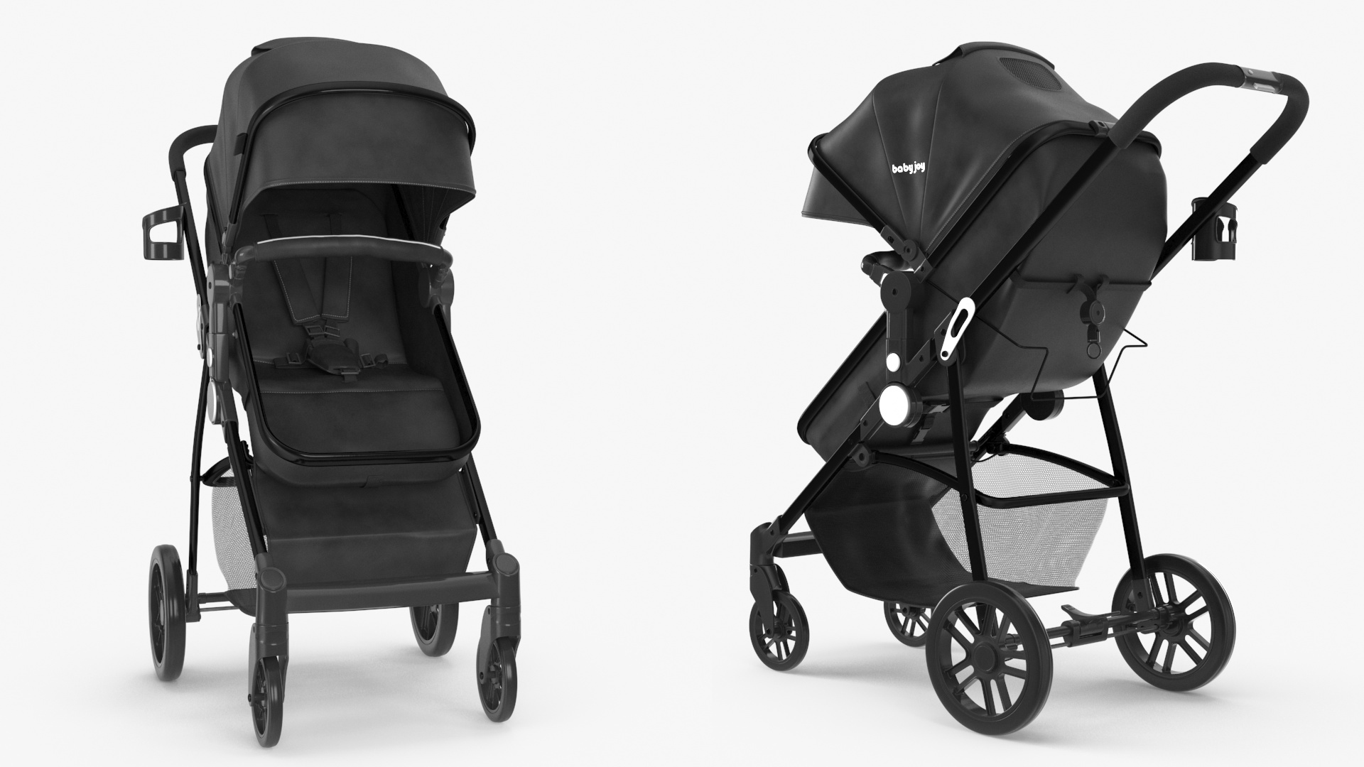 3D model Foldable Walking Baby Stroller
