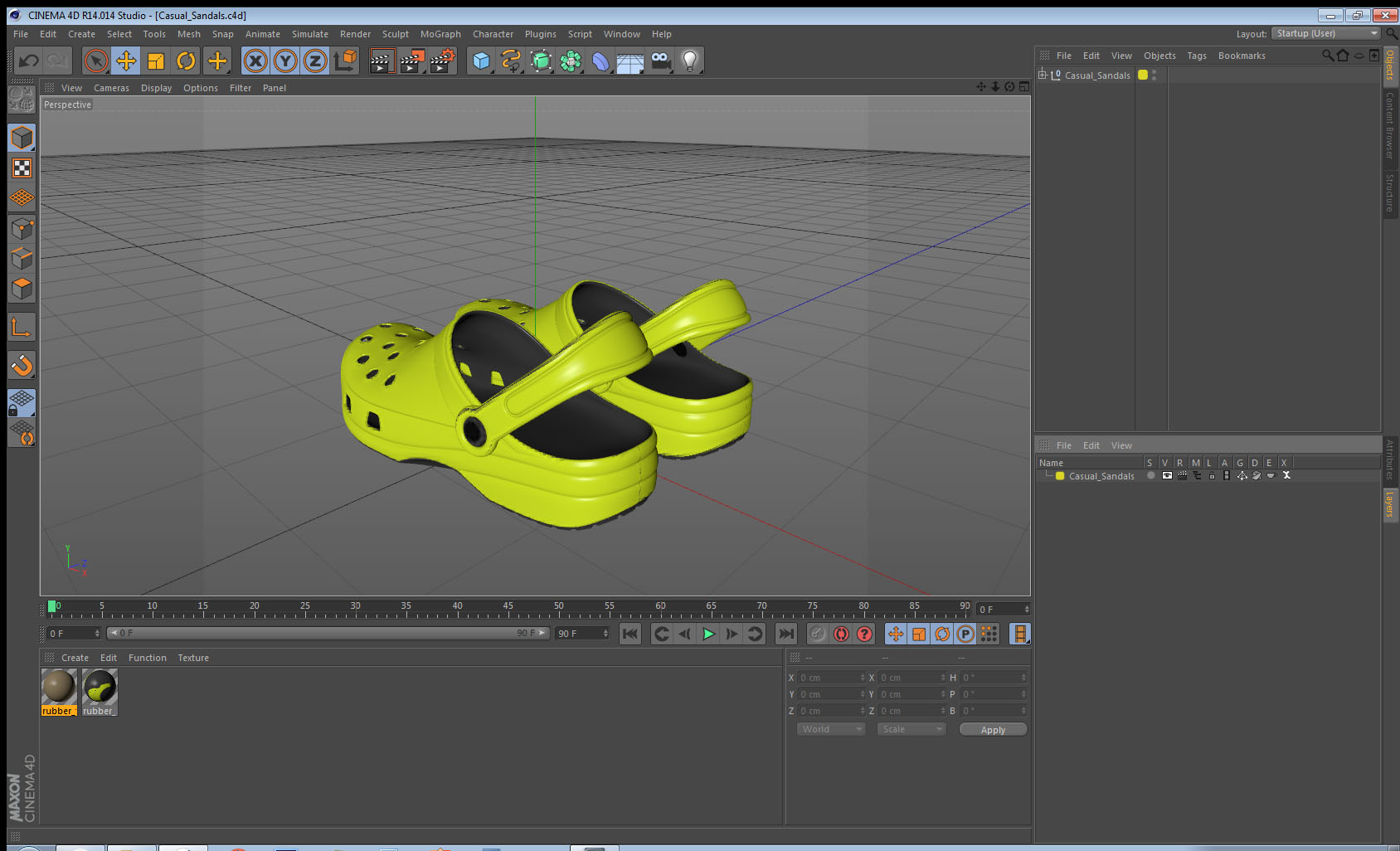 Casual Sandals 3D model