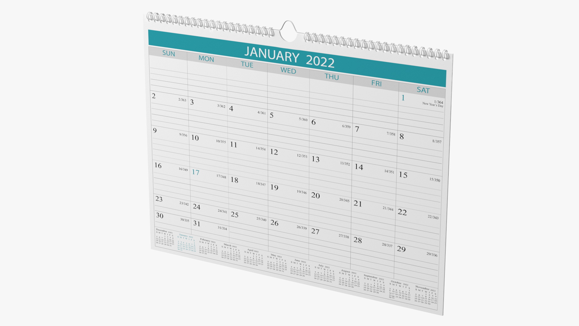 3D model Business Monthly Wall Calendar