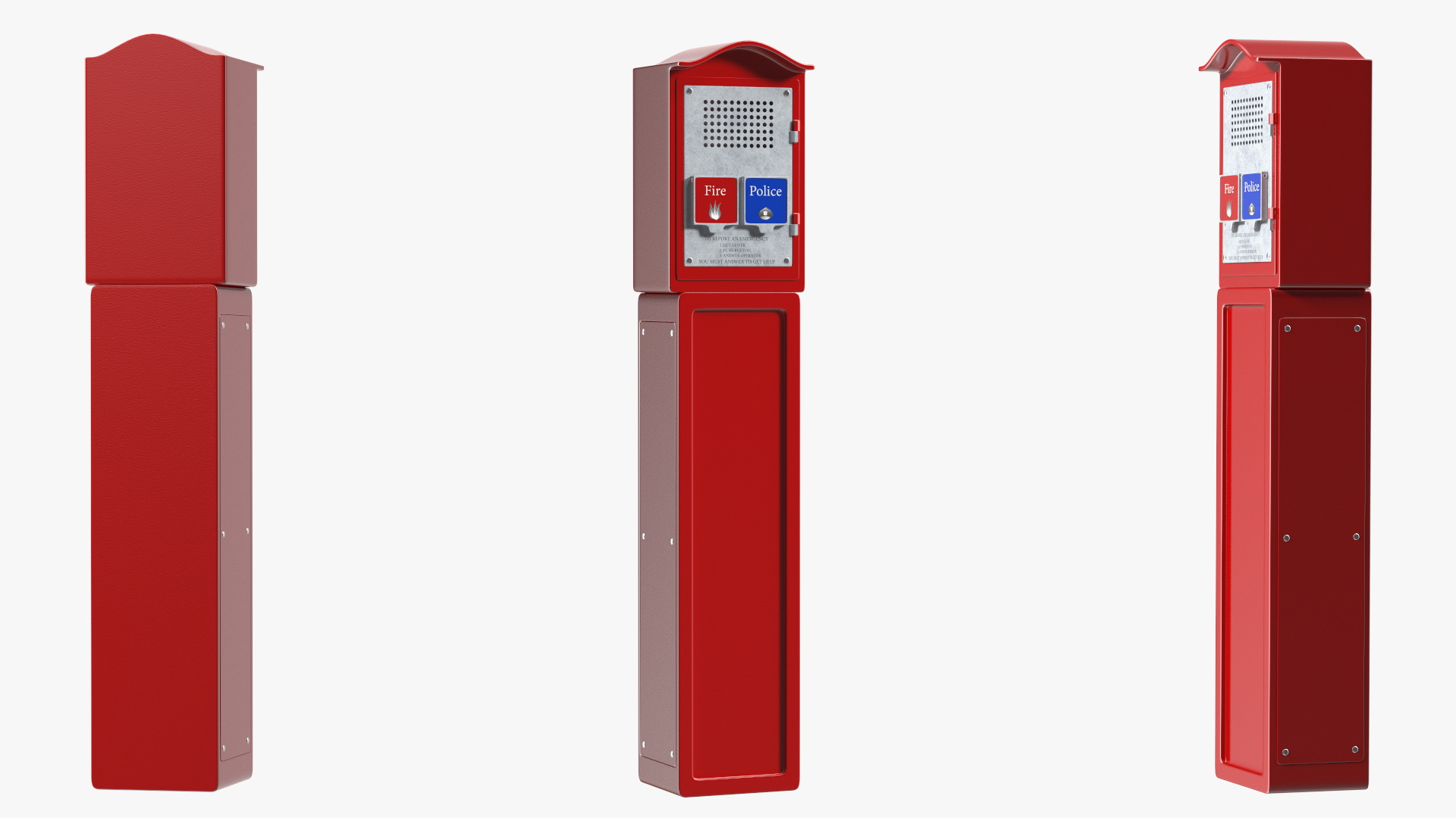 3D Emergency Call Box model