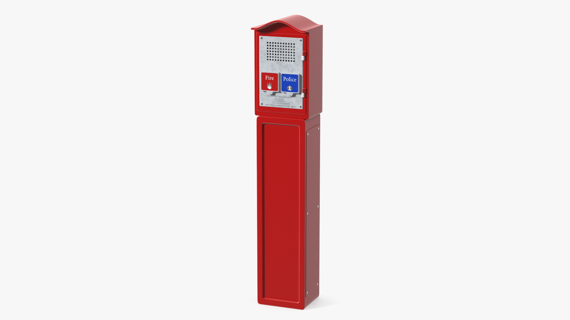 3D Emergency Call Box model