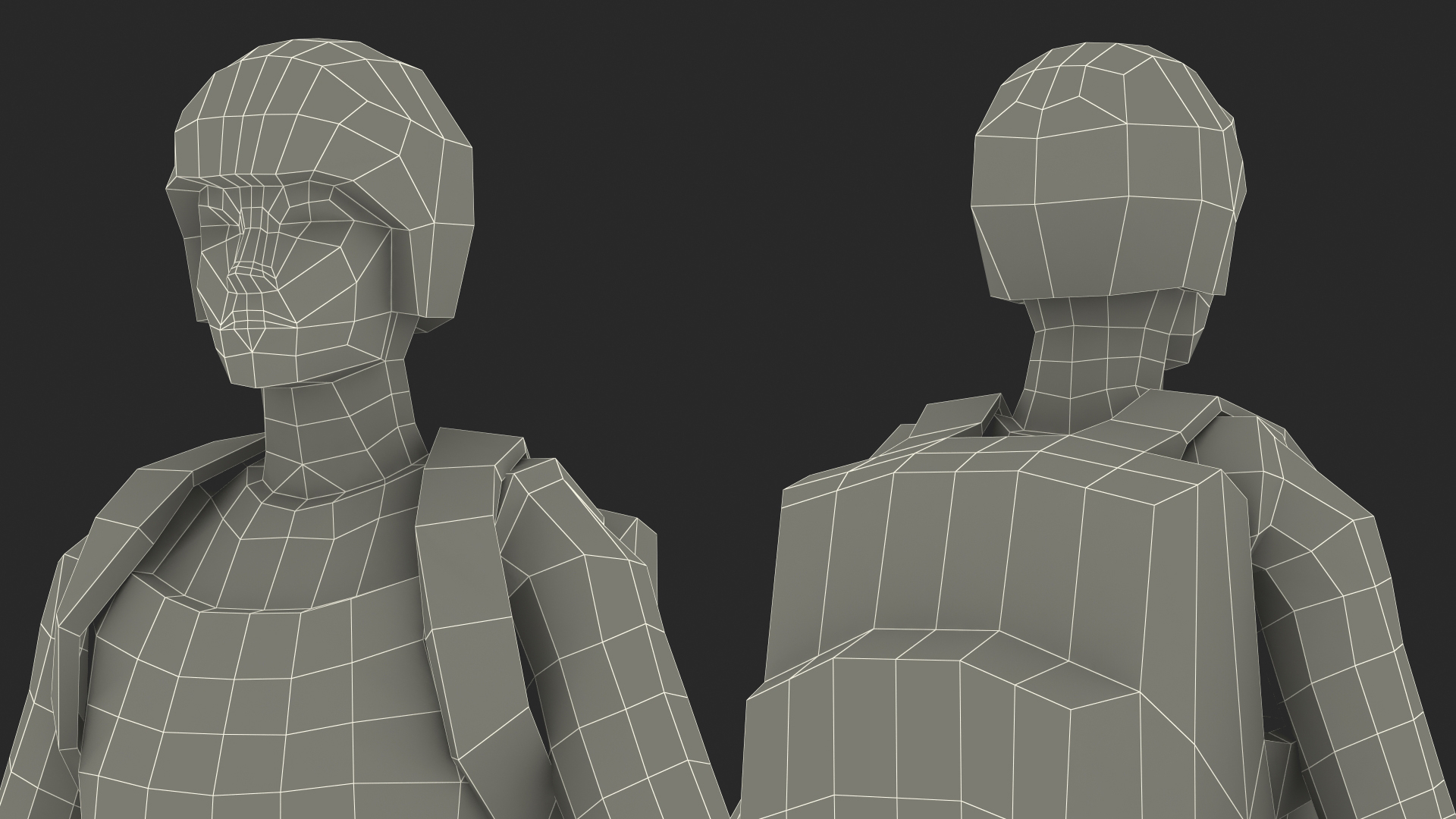 3D Soldier Low Poly Rigged model