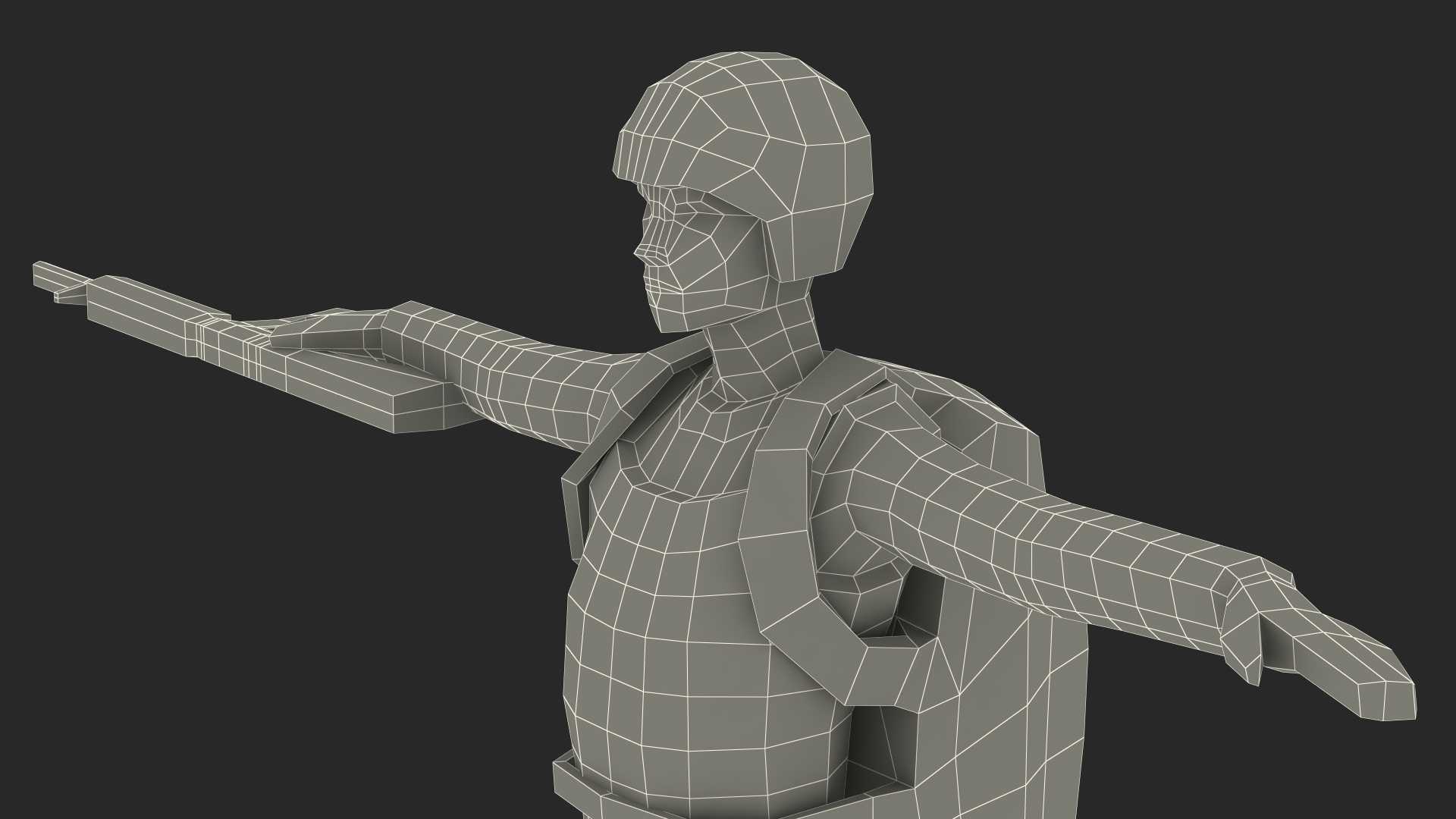 3D Soldier Low Poly Rigged model