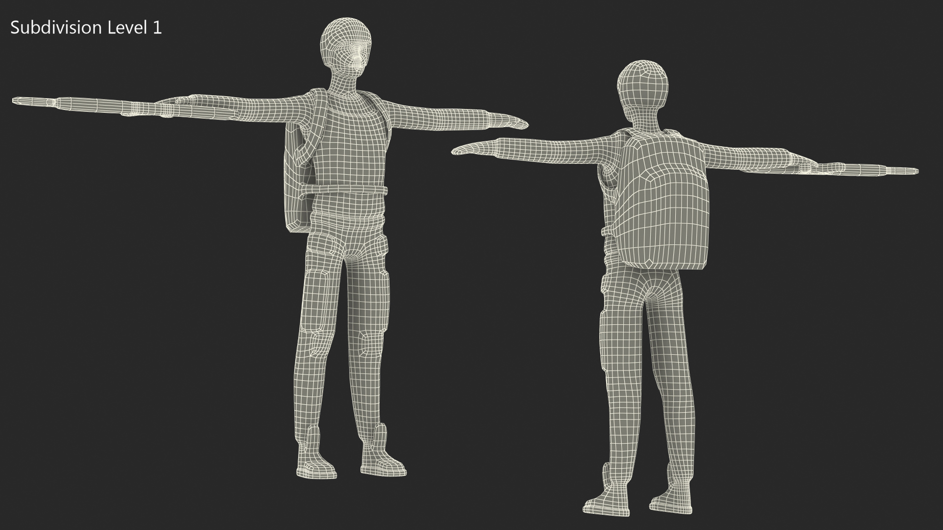 3D Soldier Low Poly Rigged model