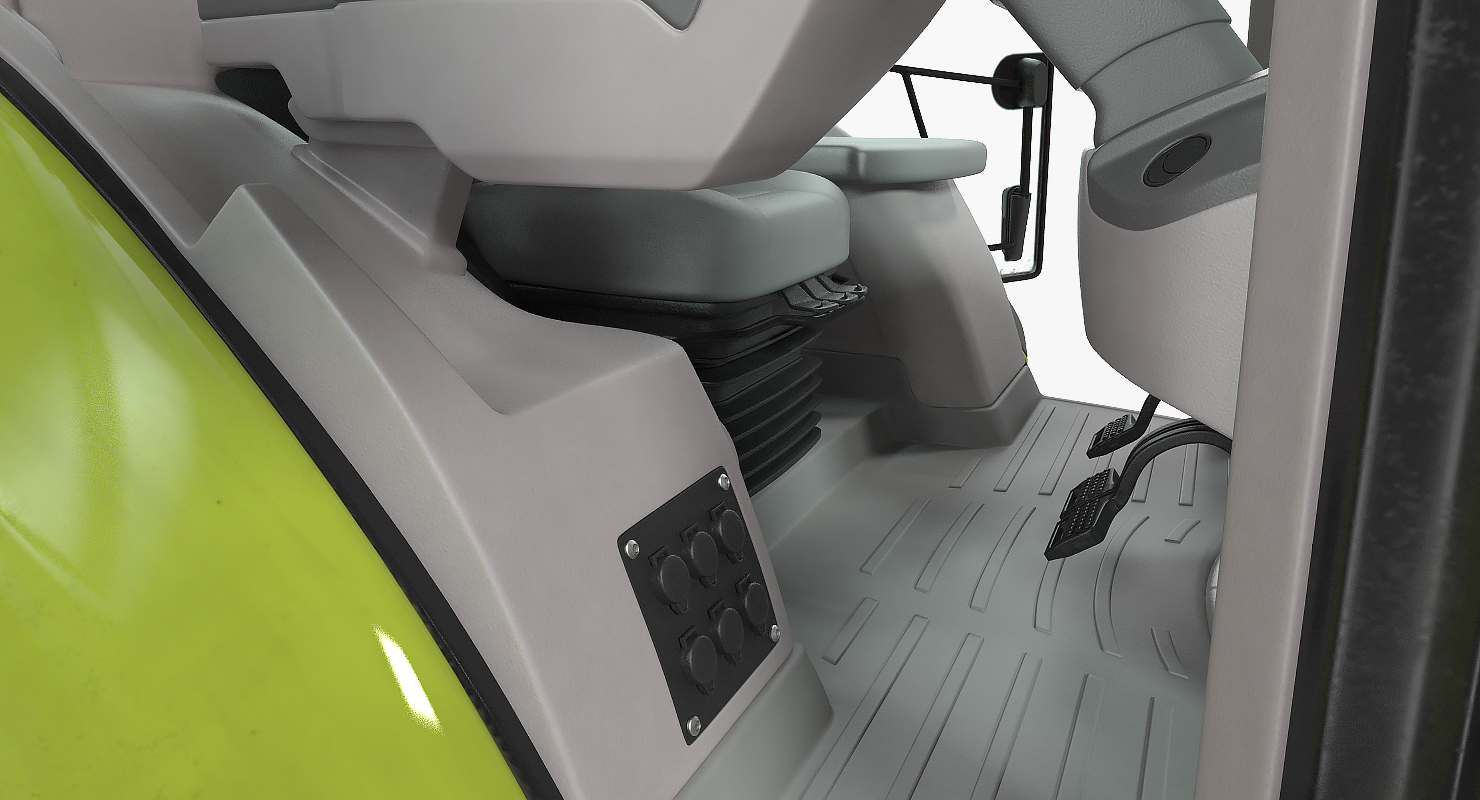 3D model CLAAS AXION Tractor Detailed Interior Dirty Rigged