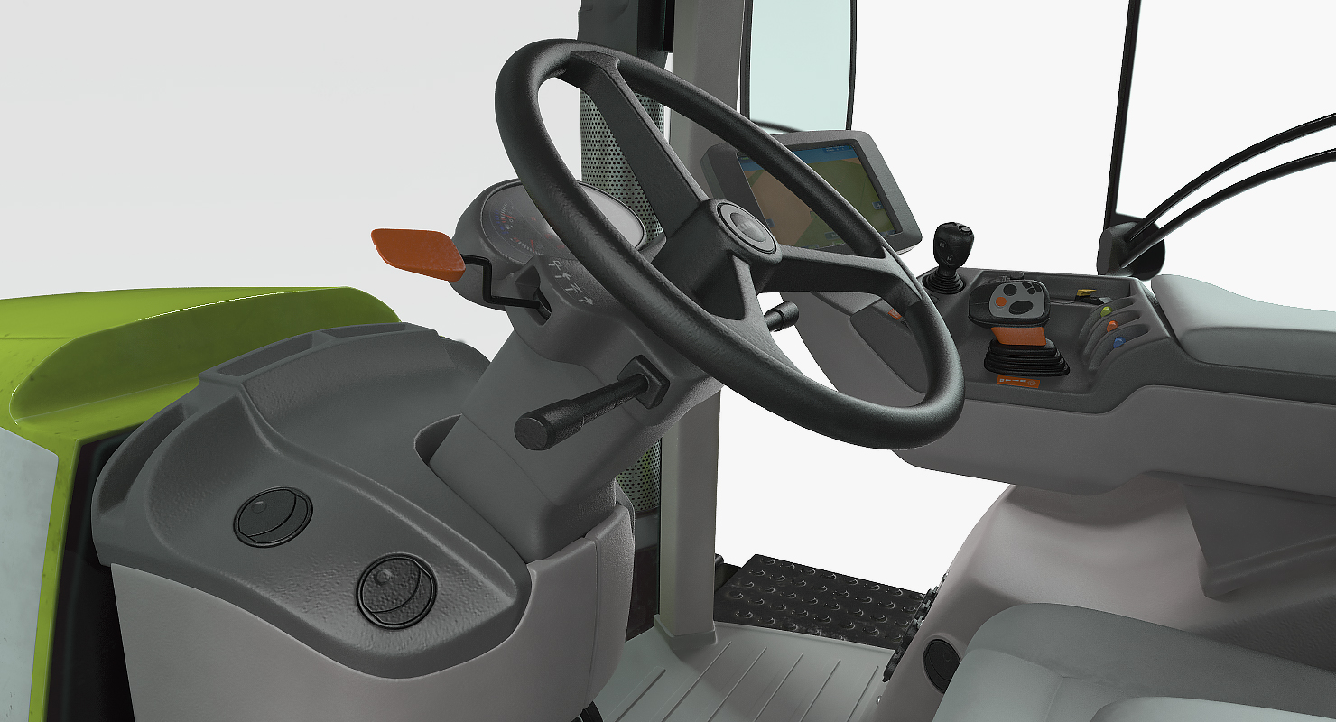 3D model CLAAS AXION Tractor Detailed Interior Dirty Rigged