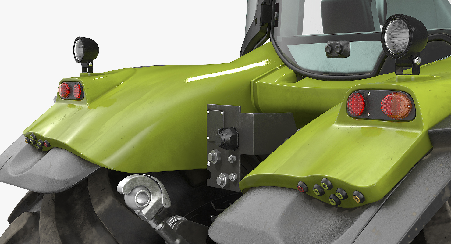 3D model CLAAS AXION Tractor Detailed Interior Dirty Rigged