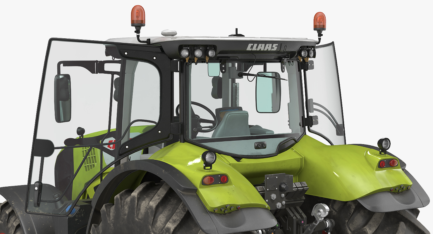 3D model CLAAS AXION Tractor Detailed Interior Dirty Rigged