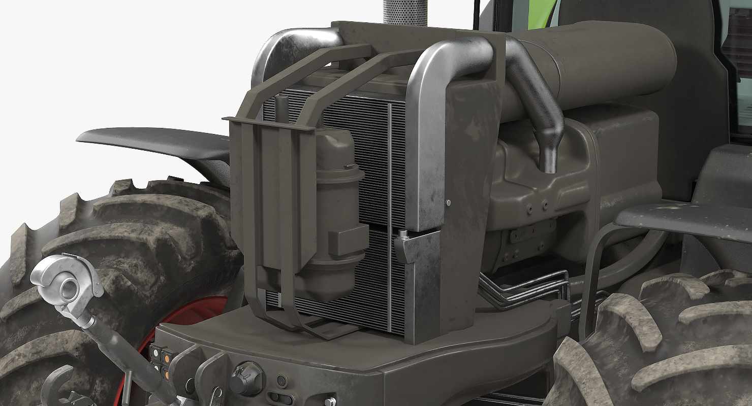 3D model CLAAS AXION Tractor Detailed Interior Dirty Rigged