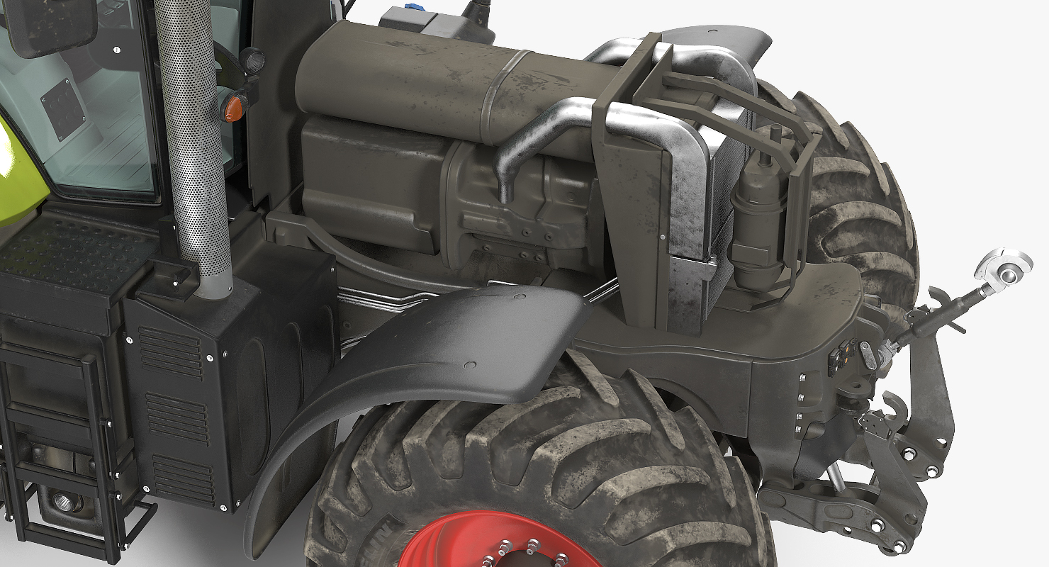 3D model CLAAS AXION Tractor Detailed Interior Dirty Rigged
