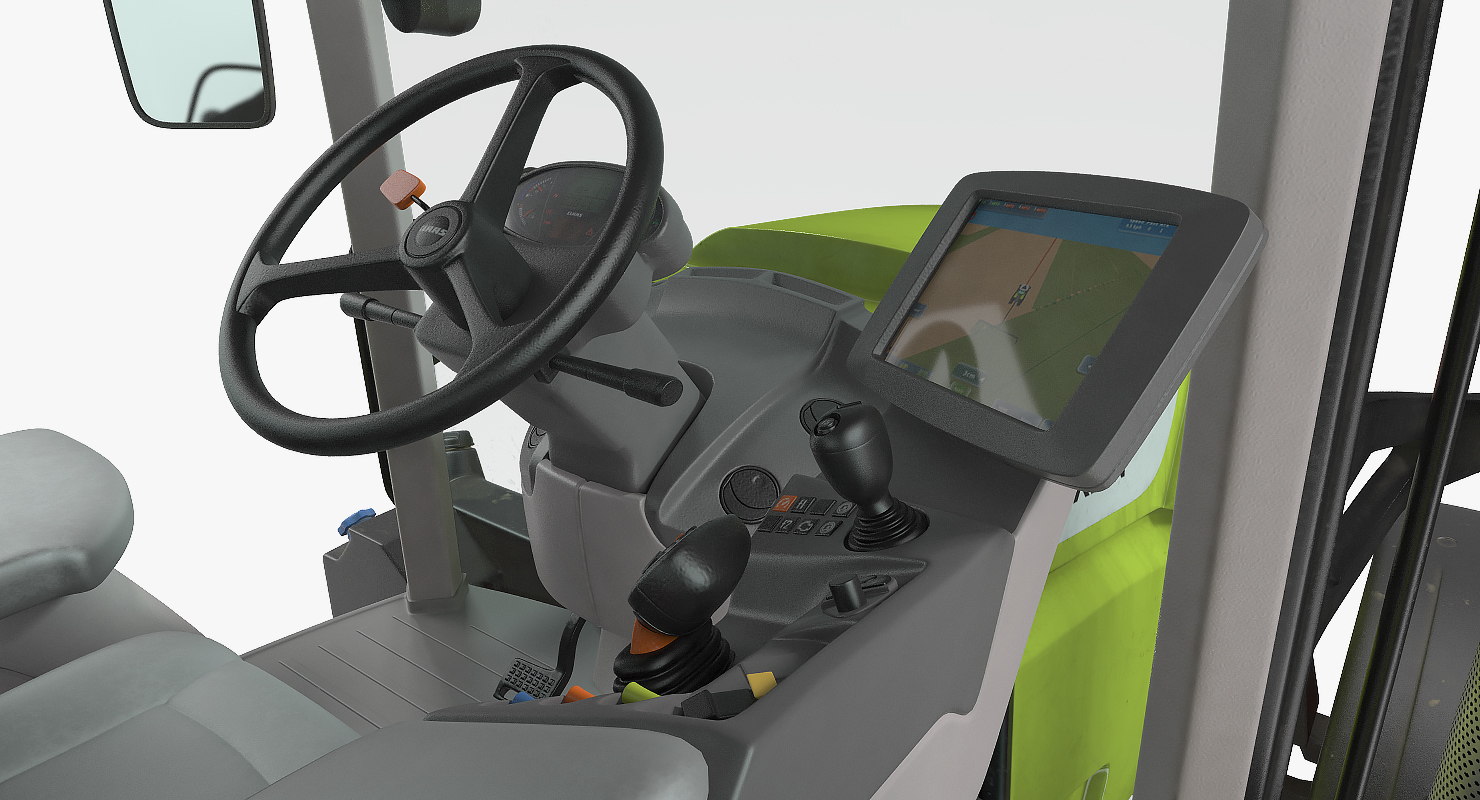 3D model CLAAS AXION Tractor Detailed Interior Dirty Rigged