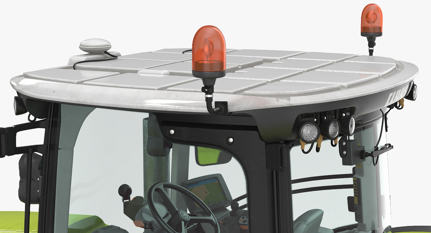 3D model CLAAS AXION Tractor Detailed Interior Dirty Rigged