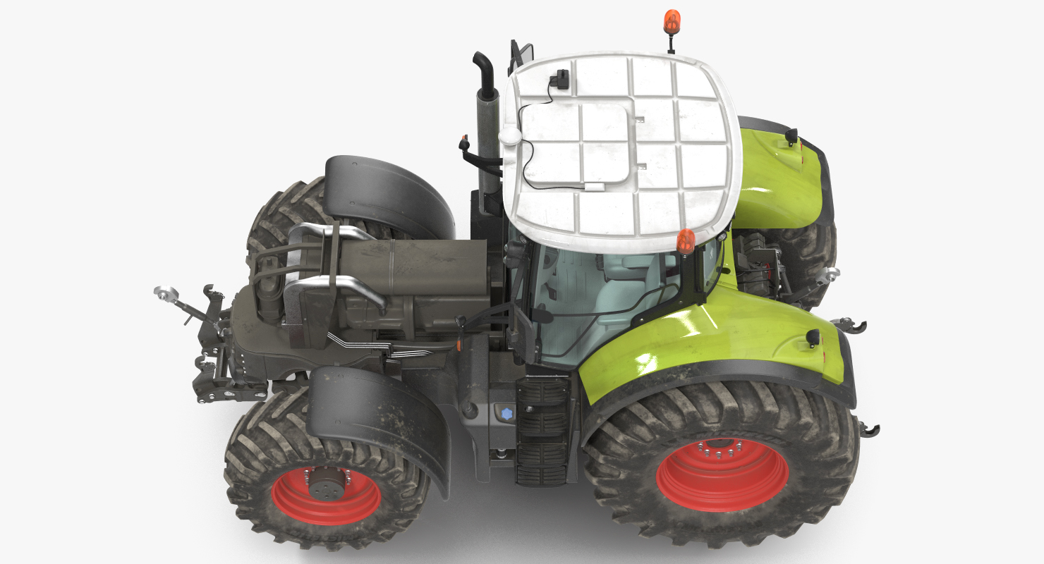 3D model CLAAS AXION Tractor Detailed Interior Dirty Rigged
