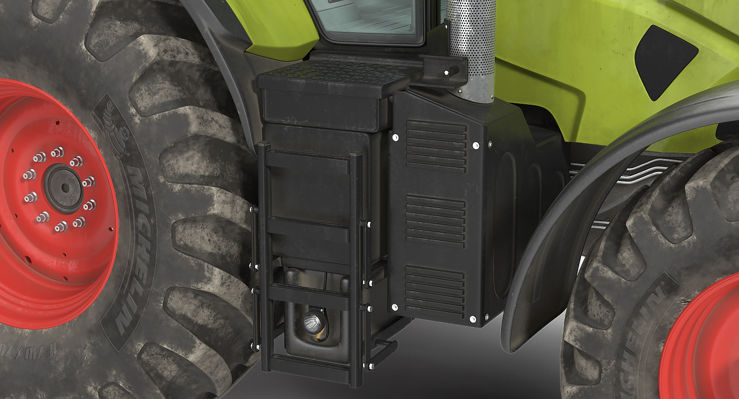 3D model CLAAS AXION Tractor Detailed Interior Dirty Rigged