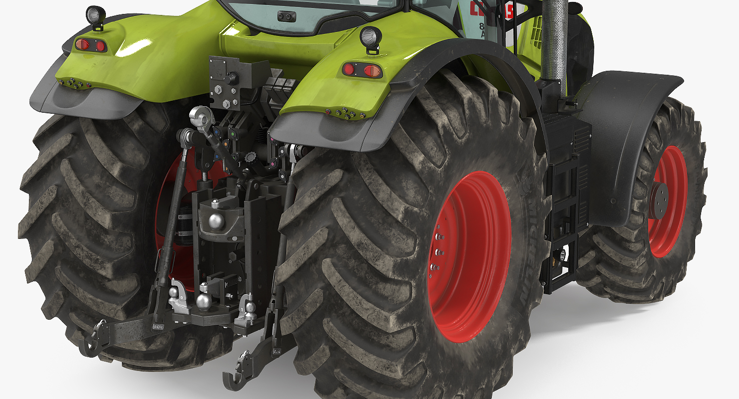 3D model CLAAS AXION Tractor Detailed Interior Dirty Rigged