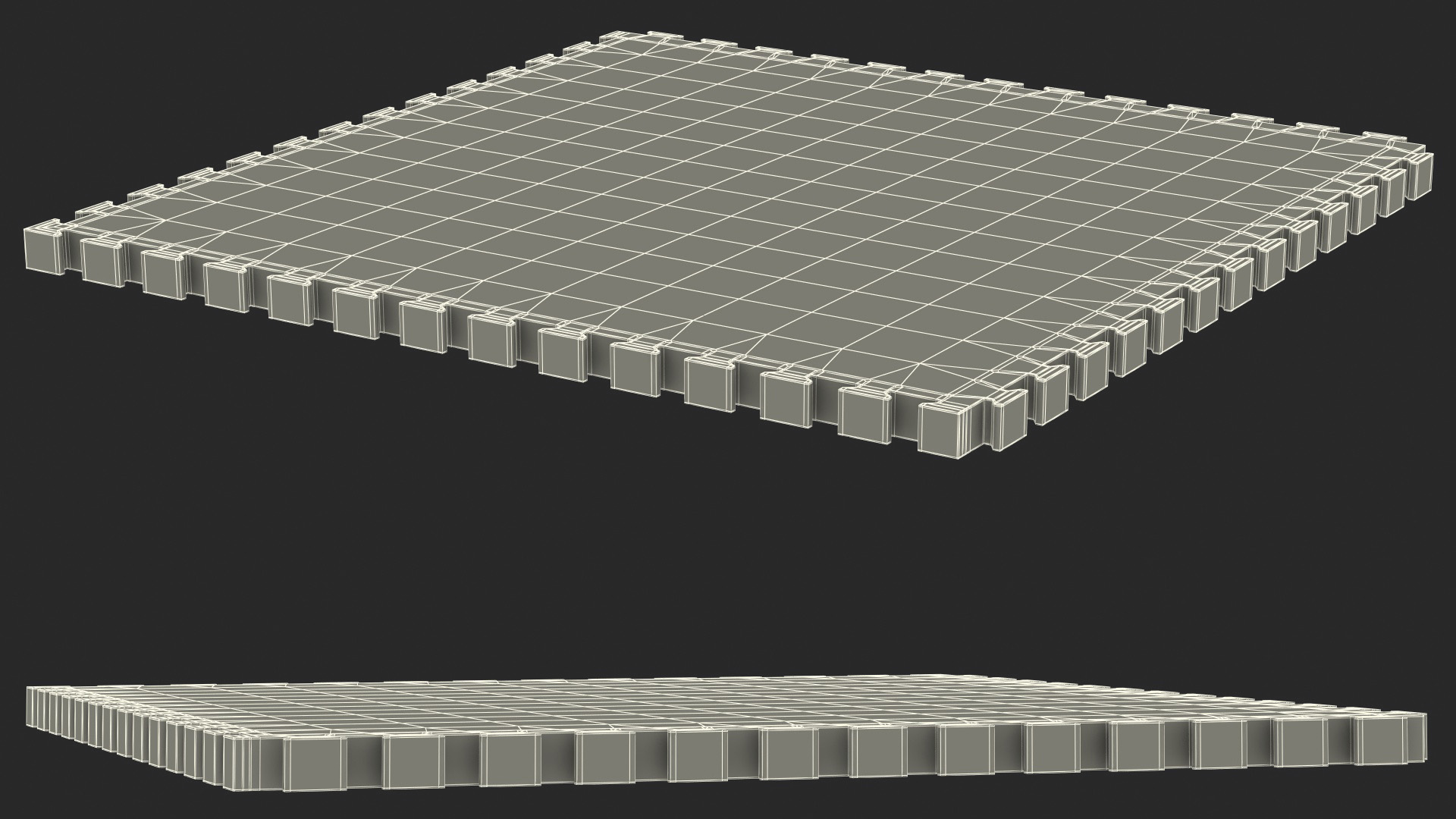 Two Sided Tatami Puzzle Black 3D model