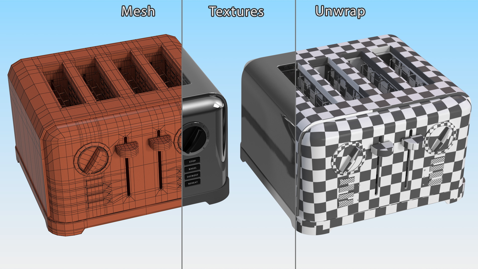3D model Toaster 4 Slice