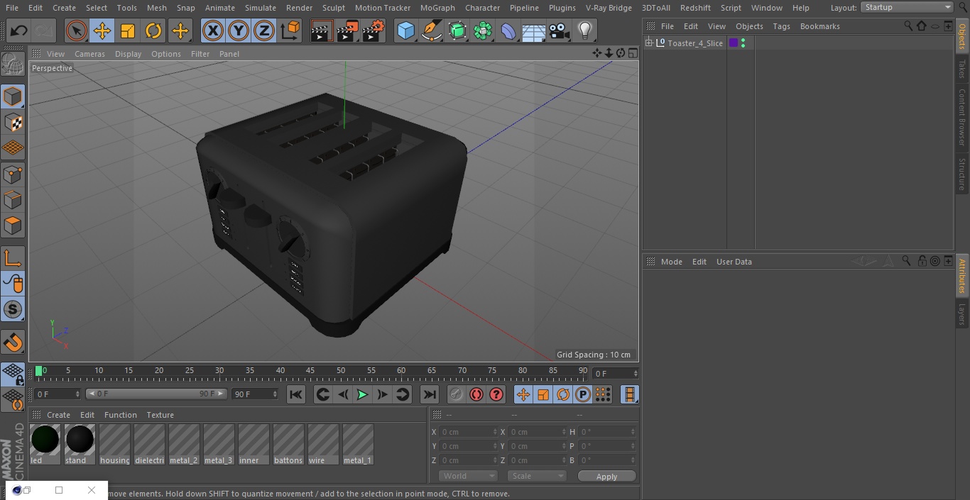 3D model Toaster 4 Slice
