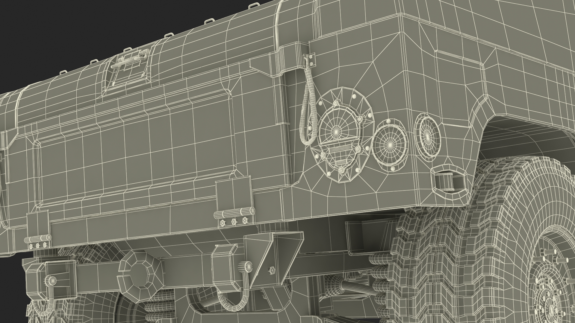 Military Humvee with Mounted Machine Gun Rigged 3D