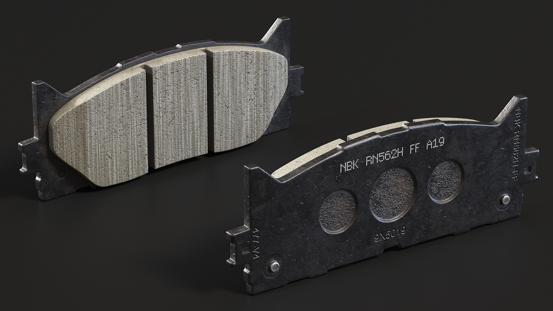 3D model Front Brake Disk Pad