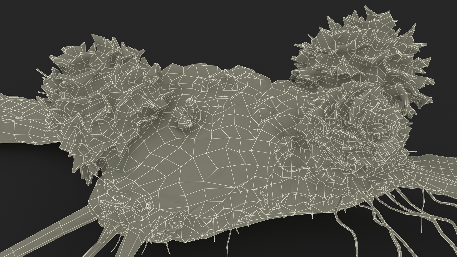 3D model Cancer Cell with 3 Lymphocytes
