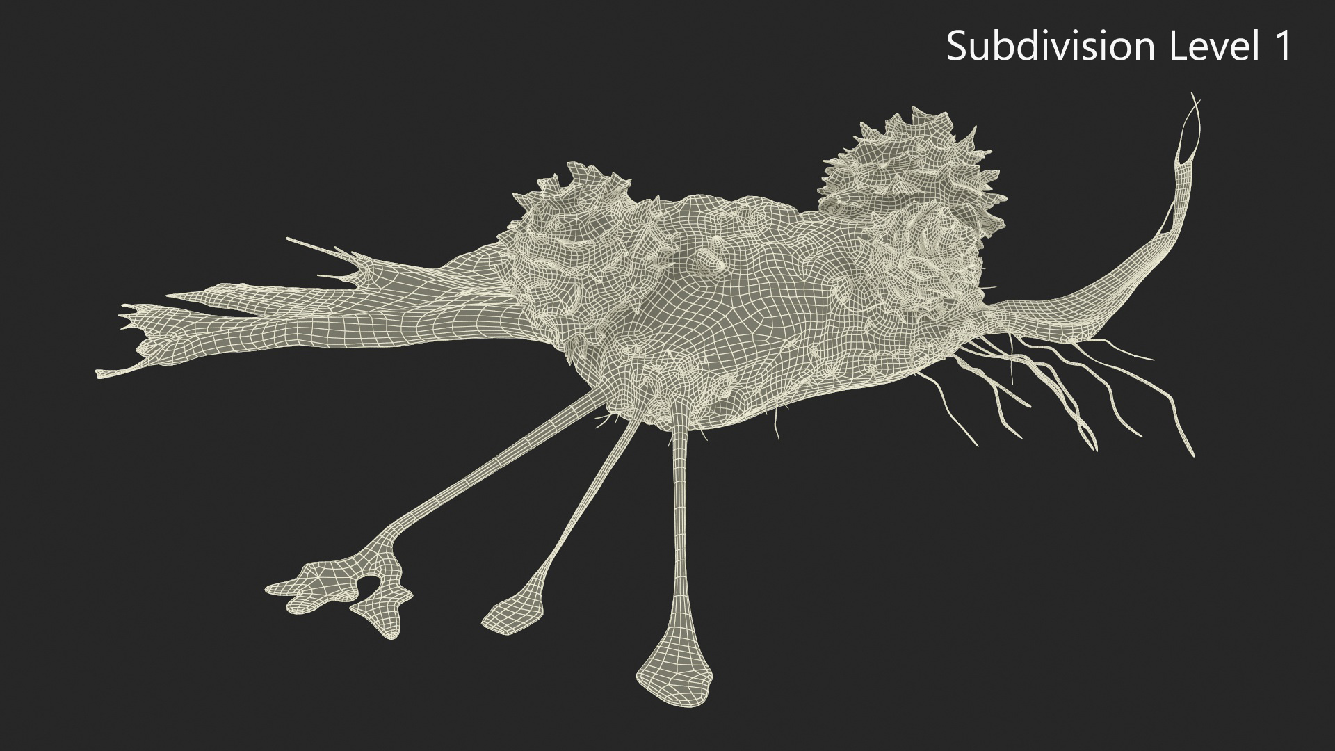 3D model Cancer Cell with 3 Lymphocytes